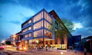 CGI image of new Mulberry UTC in Bow, Tower Hamlets