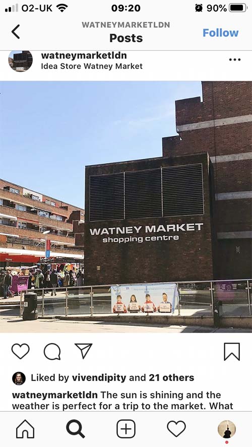 Watney Market social media training programme, Tower Hamlets