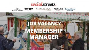 Membership Manager job vacancy at Social Streets C.I.C