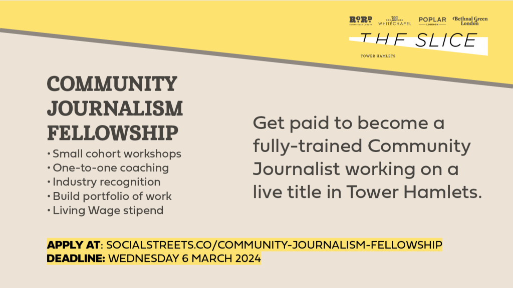 Community Journalism Fellowship 2024 flyer